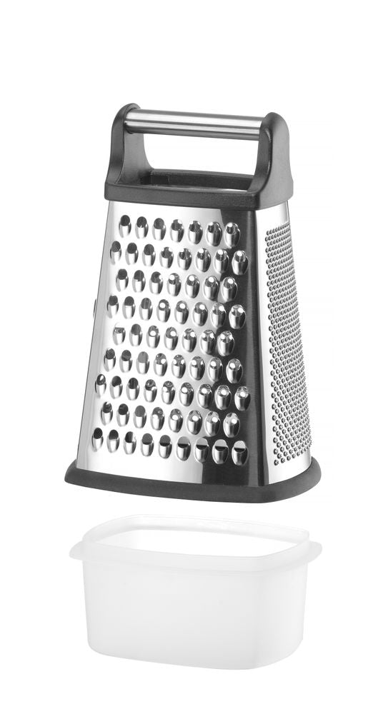 HENDI Reibe 4-seitig mit Behälter – Edelstahl, 310 mm hoch