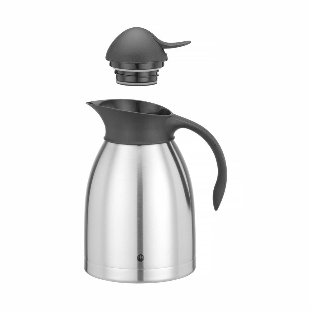 HENDI Isolierkanne 1,5 l – doppelwandiger Edelstahl, Druckknopf