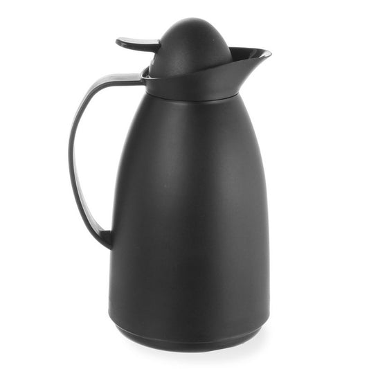 Isolierkanne mit Innenbehälter aus Glas, HENDI, 1L, Schwarz, ⌀140x H 268mm HENDI