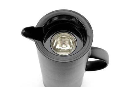 HENDI Isolierkanne 1 L – schwarz, mit Glas-Innenflasche