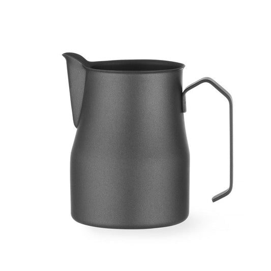 Milchkännchen mit V-förmigem Ausguss, mattschwarz, HENDI, 0,7L, Schwarz, ⌀84x H 130mm HENDI