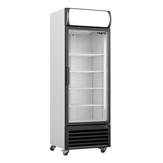 SARO Kühlschrank mit Glastür + Werbetafel, Modell GTK 370 SARO