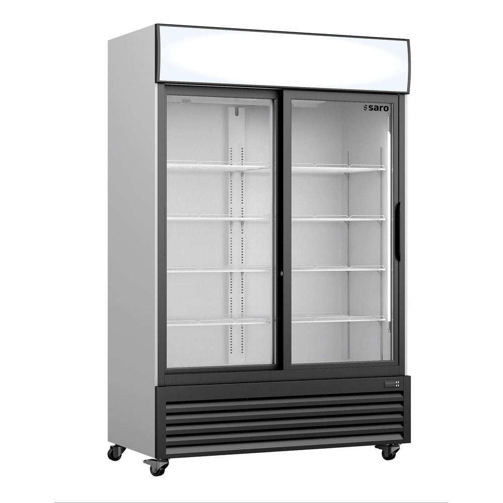SARO Kühlschrank mit 2 Glastüren und Werbetafel, Modell GTK 580 SARO