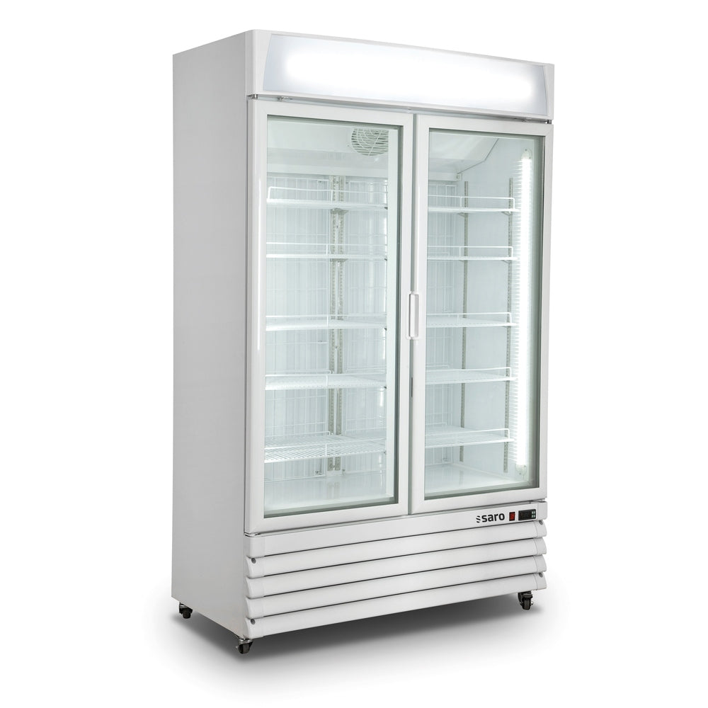 SARO Kühlschrank mit 2 Glastüren - weiß, Modell G 885 SARO