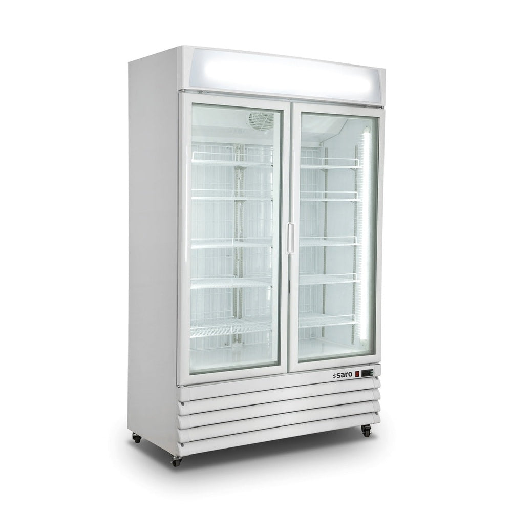 SARO Kühlschrank mit 2 Glastüren - weiß, Modell G 885 SARO