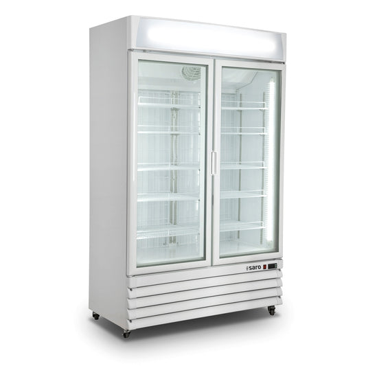 SARO Kühlschrank mit 2 Glastüren - weiß, Modell G 885 SARO