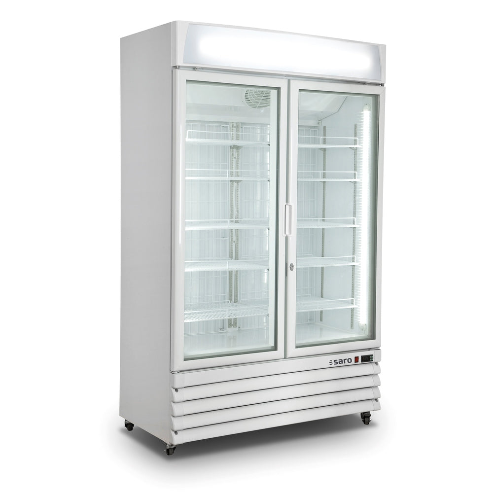 SARO Tiefkühlschrank mit 2 Glastüren, Modell D 800 - weiß SARO