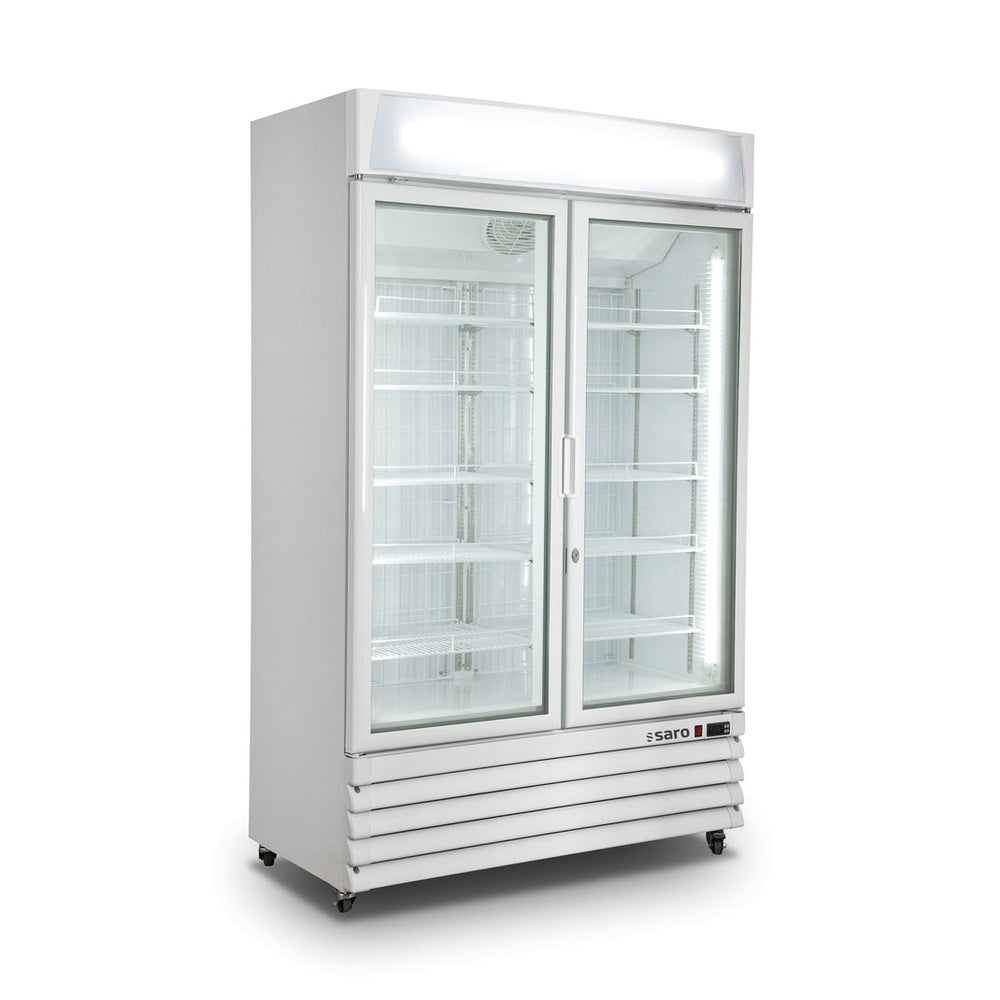 SARO Tiefkühlschrank mit 2 Glastüren, Modell D 800 - weiß SARO