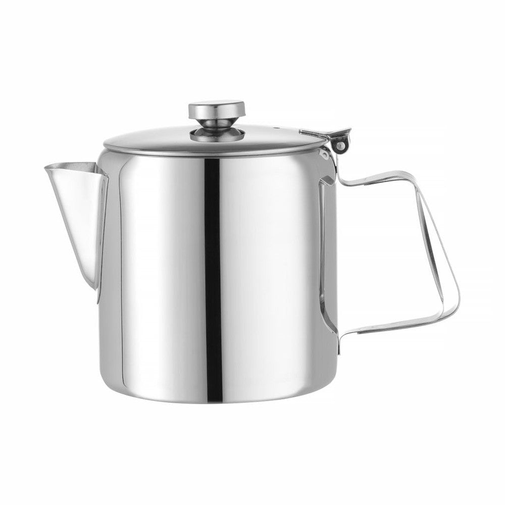 HENDI Kaffee-/Teekanne mit Klappdeckel – 0,9 L, Edelstahl HENDI
