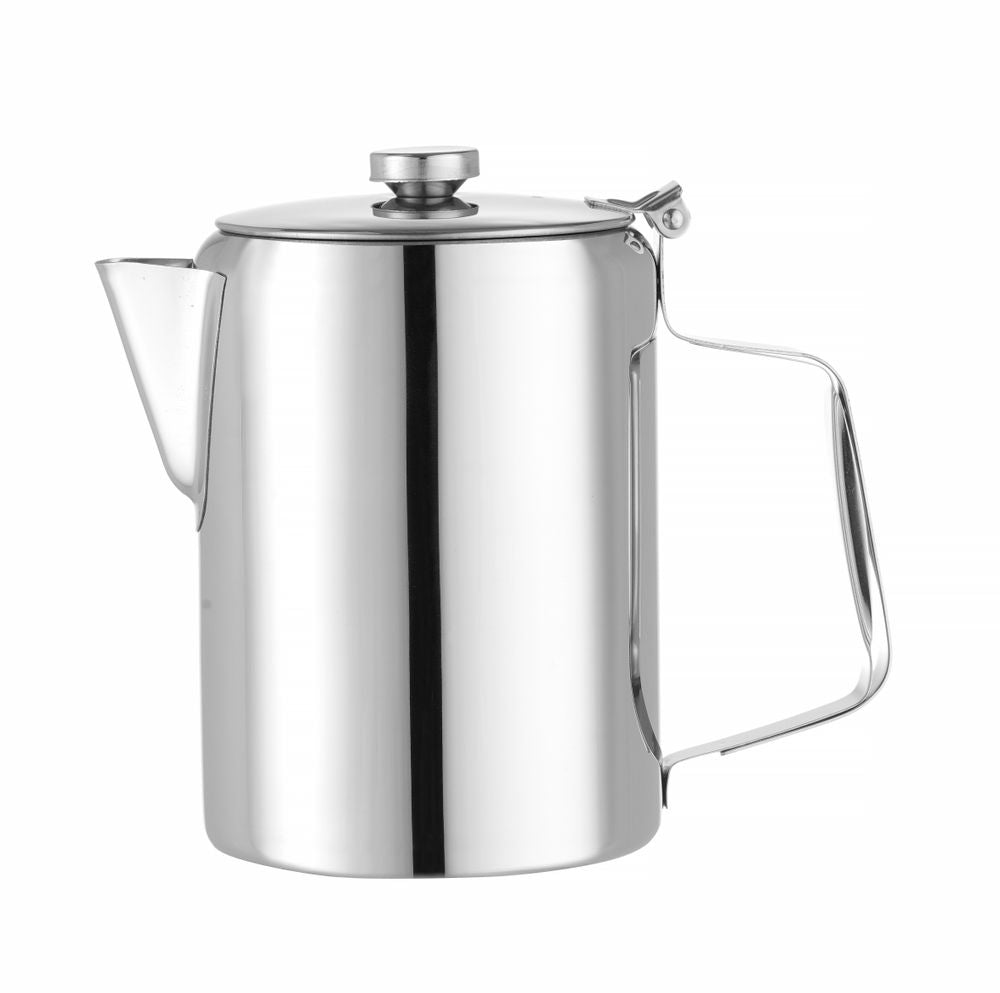 HENDI Kaffee-/Teekanne mit Klappdeckel – 1,4 L, Edelstahl