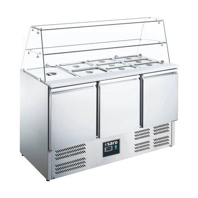 SARO Saladette ES 903 G – 3 Doors, Glass Top, 368 L