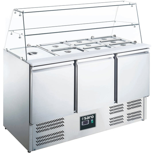 SARO Saladette, 3 Türen, mit Glasaufsatz, Modell ES 903 G SARO