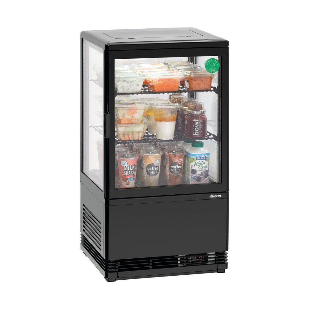 Mini-Kühlvitrine 58L, schwarz Bartscher