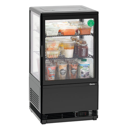 Mini-Kühlvitrine 58L, schwarz Bartscher