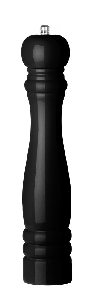 HENDI Pfeffermühle aus Holz – schwarz, Ø60 × H315 mm