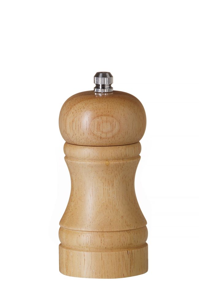 HENDI Salzmühle aus Holz – Holz hell, Ø50 × H113 mm