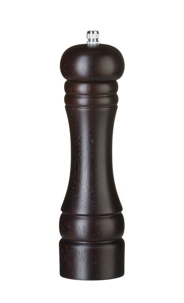 HENDI Salzmühle aus Holz – Holz dunkel, Ø57 × H215 mm