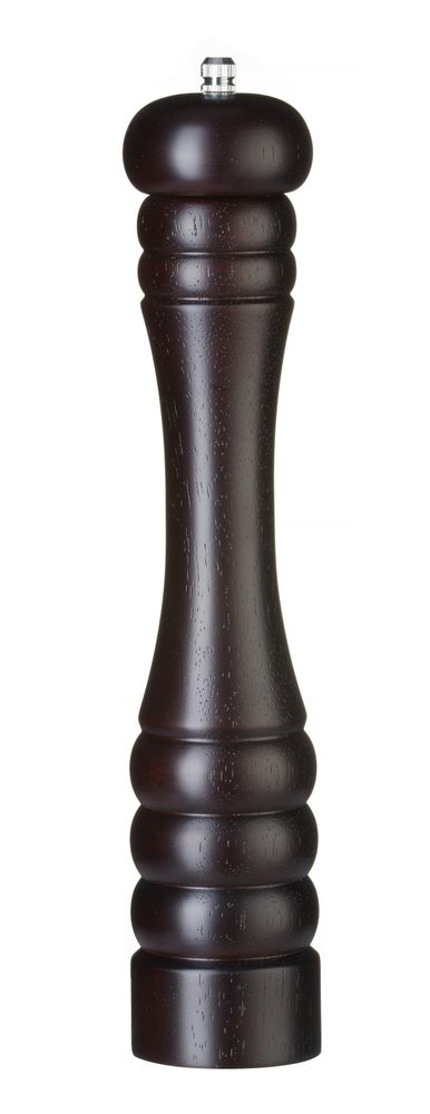 HENDI Salzmühle aus Holz – Holz dunkel, Ø60 × H315 mm
