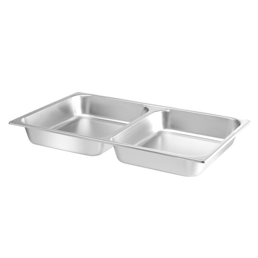 Lebensmittelpfanne GN 1/1 zweigeteilt, HENDI, 7,5L, 530x325x H 65mm HENDI