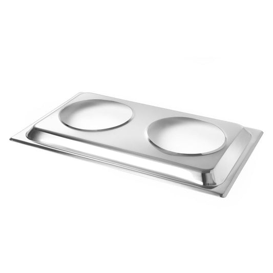 Aufsatzadapter für 2 Bain-Marie Töpfe, HENDI, Aufsatz, GN 1/1, 530x325x H 30mm HENDI