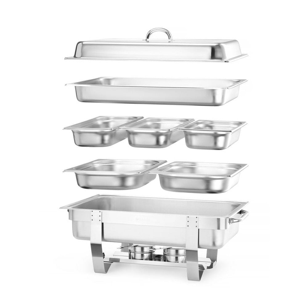HENDI Chafing Dish Set Kitchen Line – Fiora mit 5 GN-Behältern HENDI