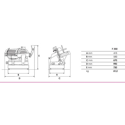 SARO Automatische Aufschnittmaschine Modell F-350 SARO