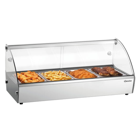 Heisse Aufsatzvitrine 4x GN 1/3 Bartscher