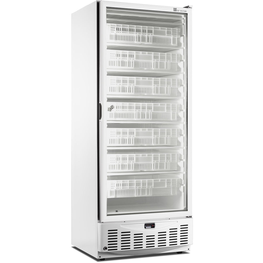SARO Tiefkühlschrank mit Glastür - weiß, Modell MM5 N PV SARO