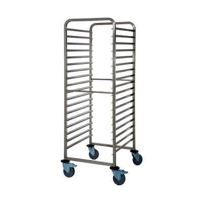 SARO shelving trolley RW 2118 for GN 2/1 – 18 shelves, stainless steel