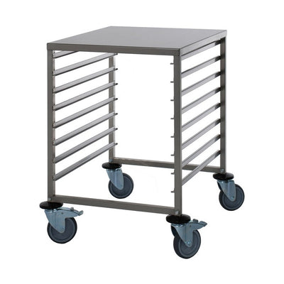 SARO Table Truck TW 821 for GN 2/1 – Worktop, 8 Shelves