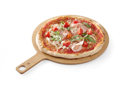 HENDI Pizzabrett mit Griff – Ø 406 mm, Holzfaser