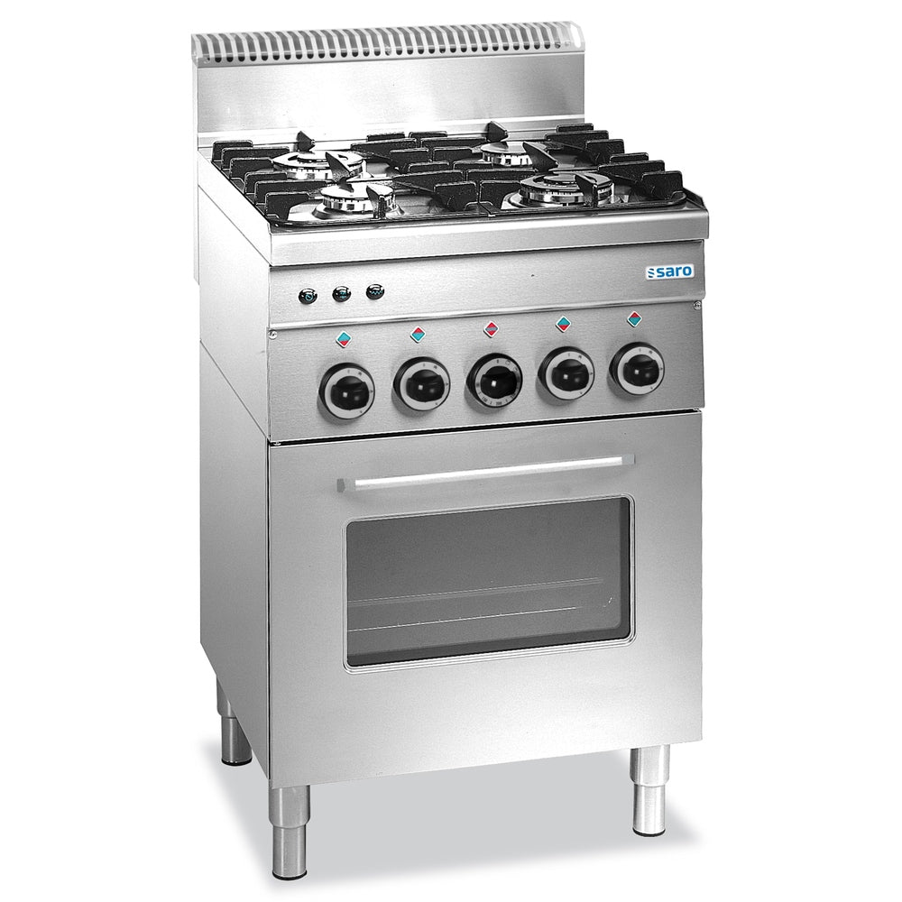 SARO Gasherd+Ofen+Grill 4 Brenner 600 Line Modell G4SF6 SARO