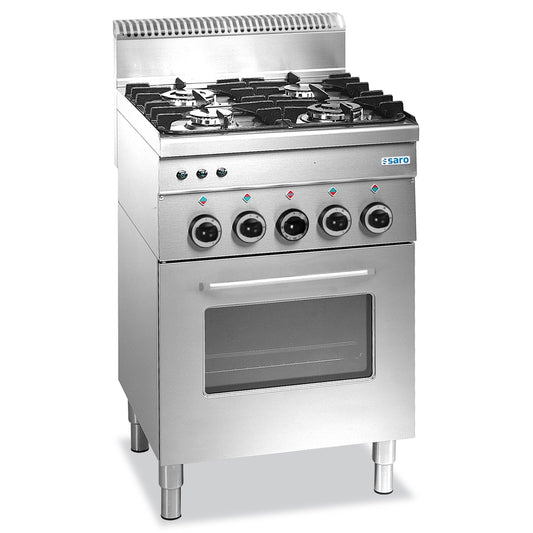 SARO Gasherd+Ofen+Grill 4 Brenner 600 Line Modell G4SF6 SARO