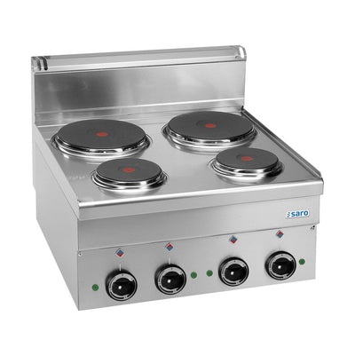SARO Electric Range E46 – Countertop Model with 4 Hotplates, 400 mm, 600 Line