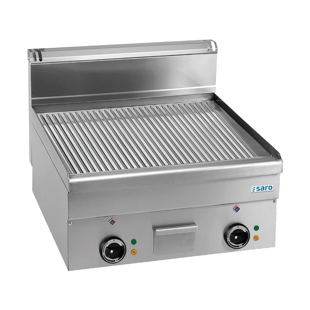 SARO Elektrogrillplatte gerillt Auftisch 600x600 Modell EFT66R SARO