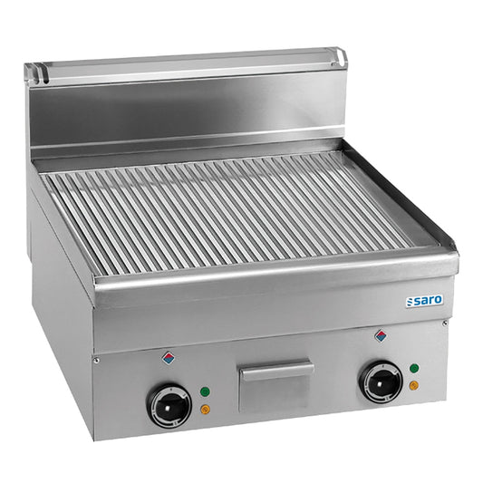 SARO Elektrogrillplatte gerillt Auftisch 600x600 Modell EFT66R SARO