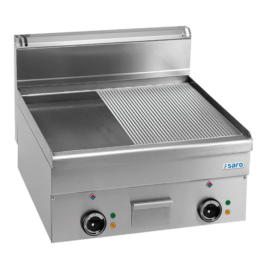 SARO Elektrogrillplatte 1/2 glatt 1/2 gerillt 600x600 Modell EFT66LR SARO