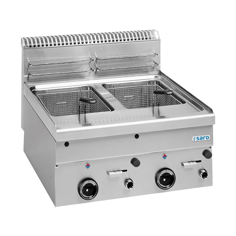 SARO Gas-Fritteuse 8+8 L Auftisch 600 Line Modell GF66 SARO