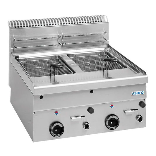 SARO Gas-Fritteuse 8+8 L Auftisch 600 Line Modell GF66 SARO