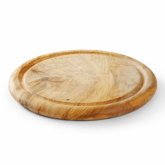 Schneide- und Servierbrett aus Olivenholz, HENDI, ⌀260x H 25mm HENDI