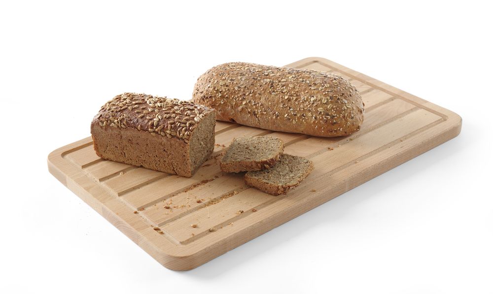 HENDI Baguette-Brett Buche – 530 × 325 mm, gerillt und glatt