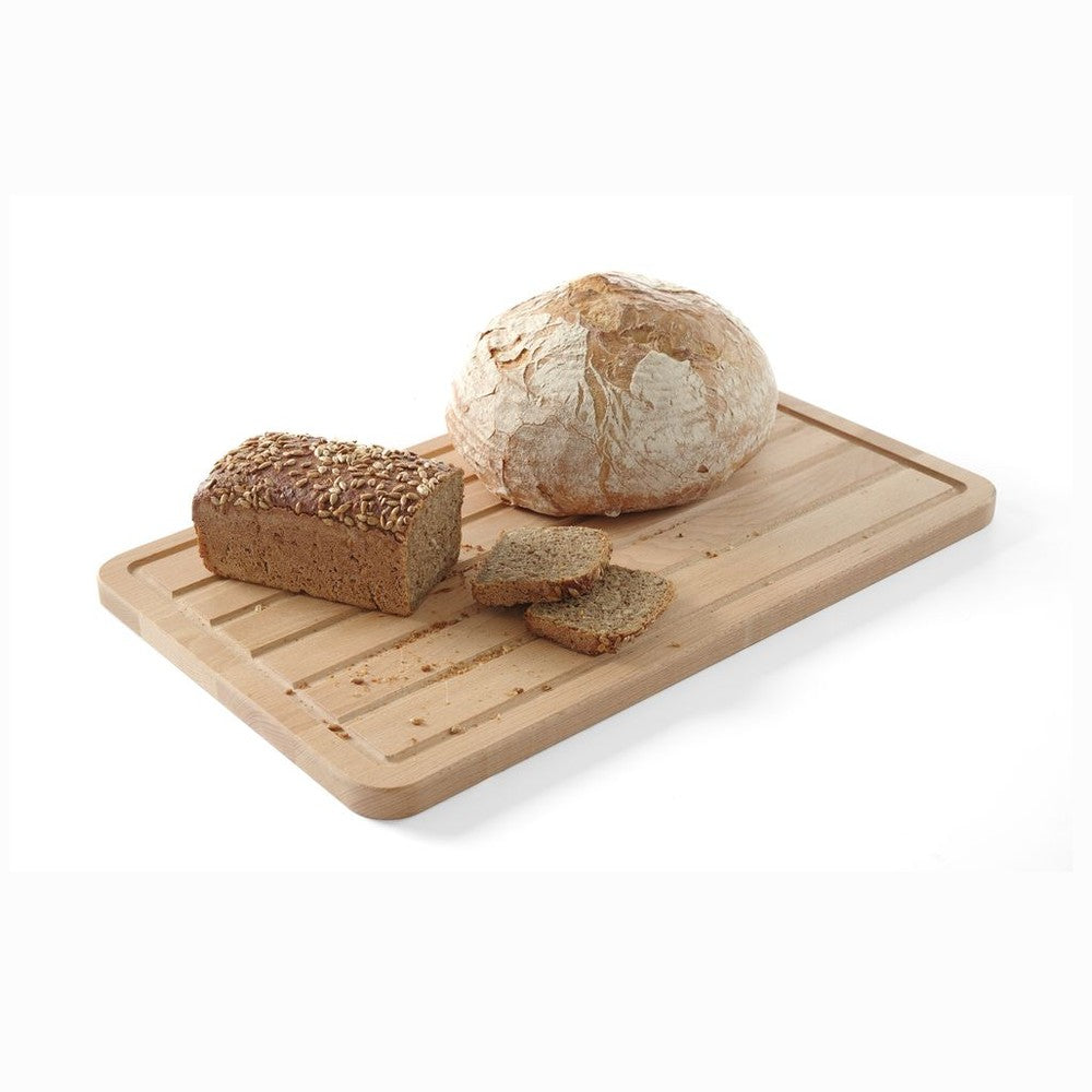 HENDI Baguette-Brett Buche – 530 × 325 mm, gerillt und glatt