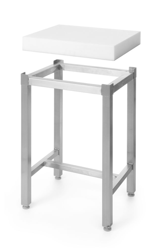 HENDI Untergestell für Hackblock – Edelstahl, 750 mm hoch
