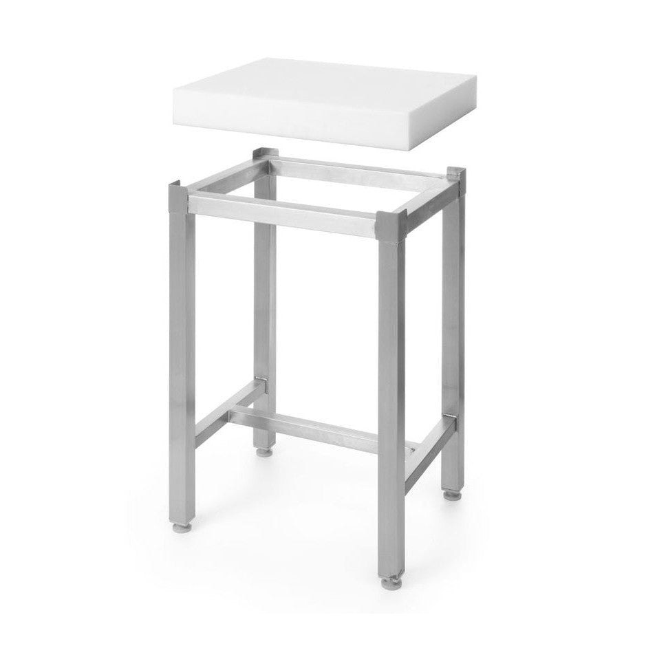HENDI Hackblock HDPE mit Untergestell – Set, 500 × 400 × 800 mm HENDI