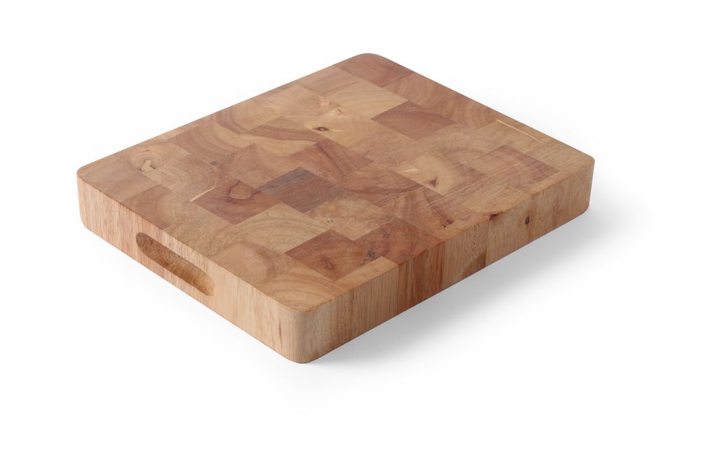 HENDI Holzschneidbrett GN 1/2 – Kautschukholz, 265 × 325 mm