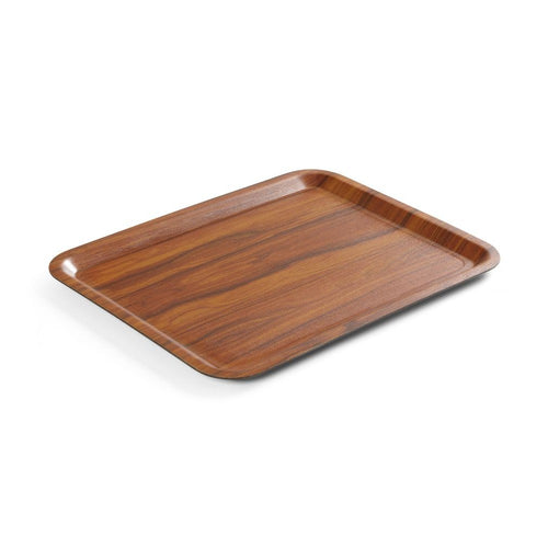 AmerBox Serviertablett 460 × 360 mm – rutschfest, Mahagoni