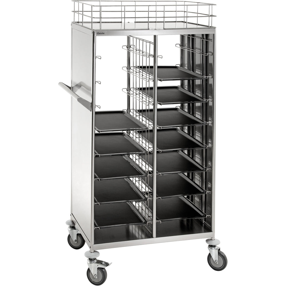 Bartscher Tablett-Transportwagen TT1600 – 16 Tabletts, Edelstahl Bartscher