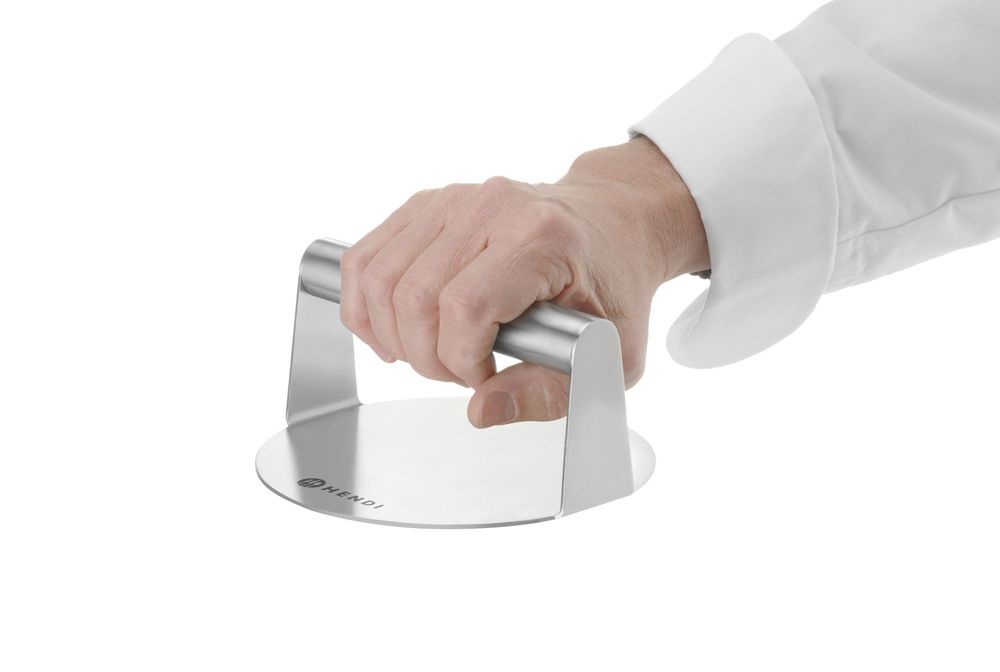 HENDI Smash Burger-Presse Kitchen Line – Ø 160 mm, Edelstahl