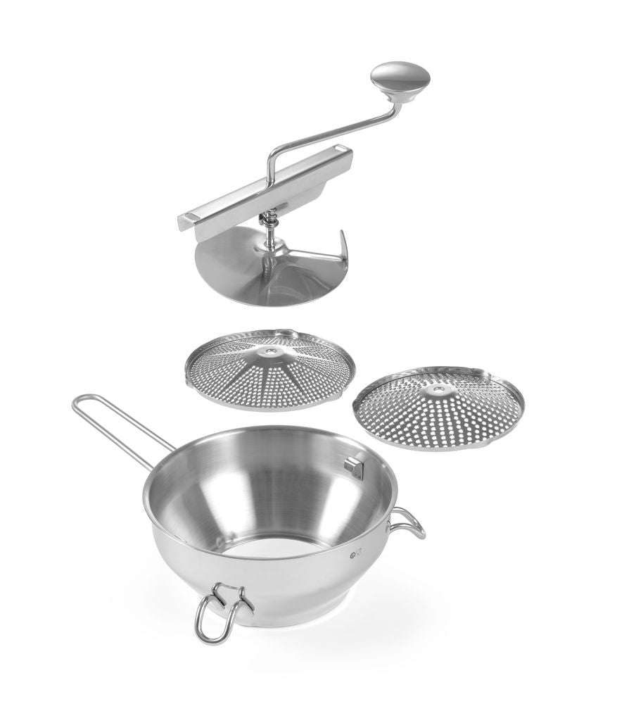 HENDI Passiermühle – Edelstahl 18/10, 2 Einsätze