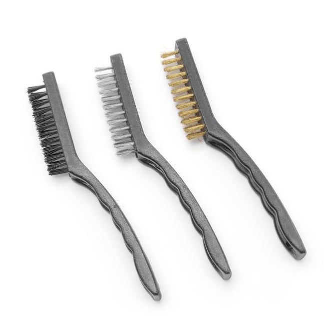 HENDI Drahtbürsten-Set schmal – 3 Stück, Länge 230 mm HENDI